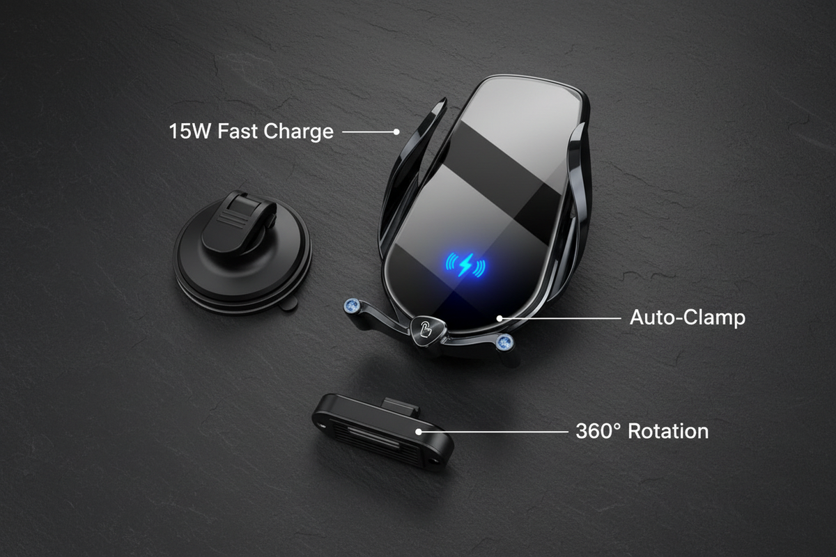 Wireless Car Charger β Feature Callout